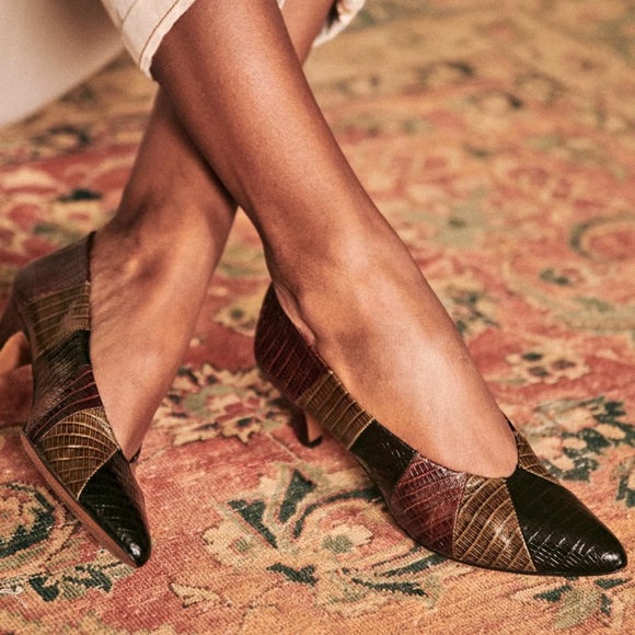 Sezane Shoes - Sézane Low Katia Courts Kitten Heels